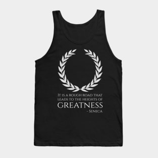 Ancient Roman Stoic Philosophy Seneca Quote On Greatness Tank Top